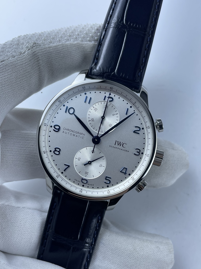 (준비완료/특급배송)NO.2119/ZF공장 V3 IWC IW3716 포루트기저 화이트다이얼 블루핸즈 가죽